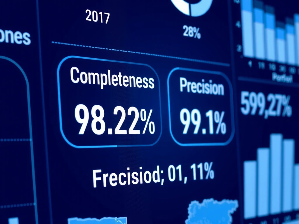 Captura de panel de control interno de calidad de datos