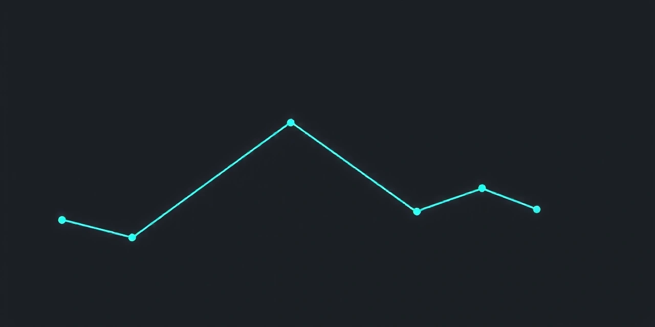Gráfico de líneas abstracto mostrando tendencias